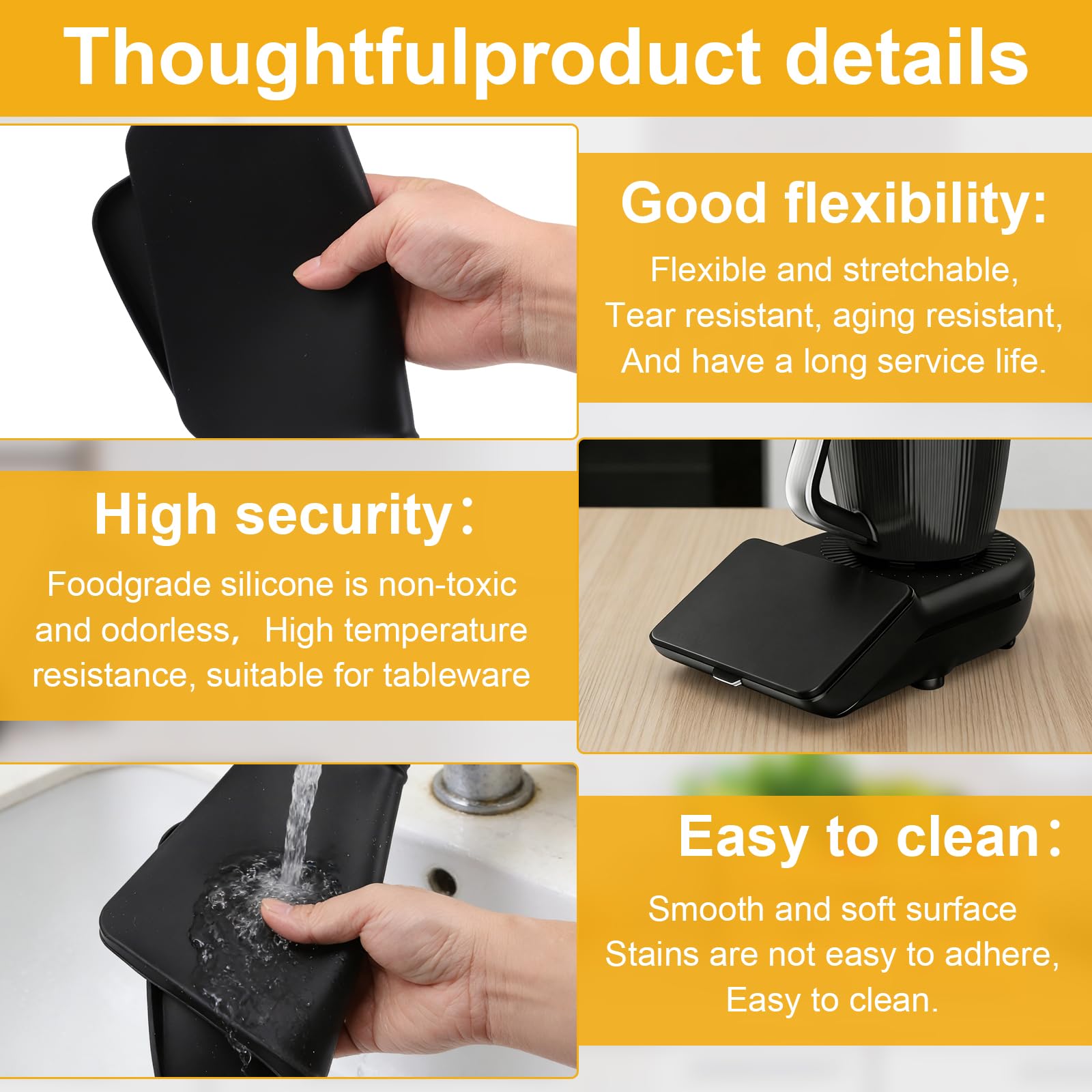 nplaseta Protector de pantalla Vorwerk Thermomix TM7, protege la pantalla de arañazos e impactos, accesorio gadget para Thermomix TM7 Bimby, color negro — view 4