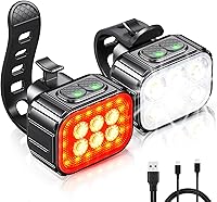 Vista 2 de Bike Lights, Super Bright Bike Reflectors, Rechargeable Bicycle Lights Multiple Modes, Waterproof Bike Lights for Night Riding/Cycling Safety, Long