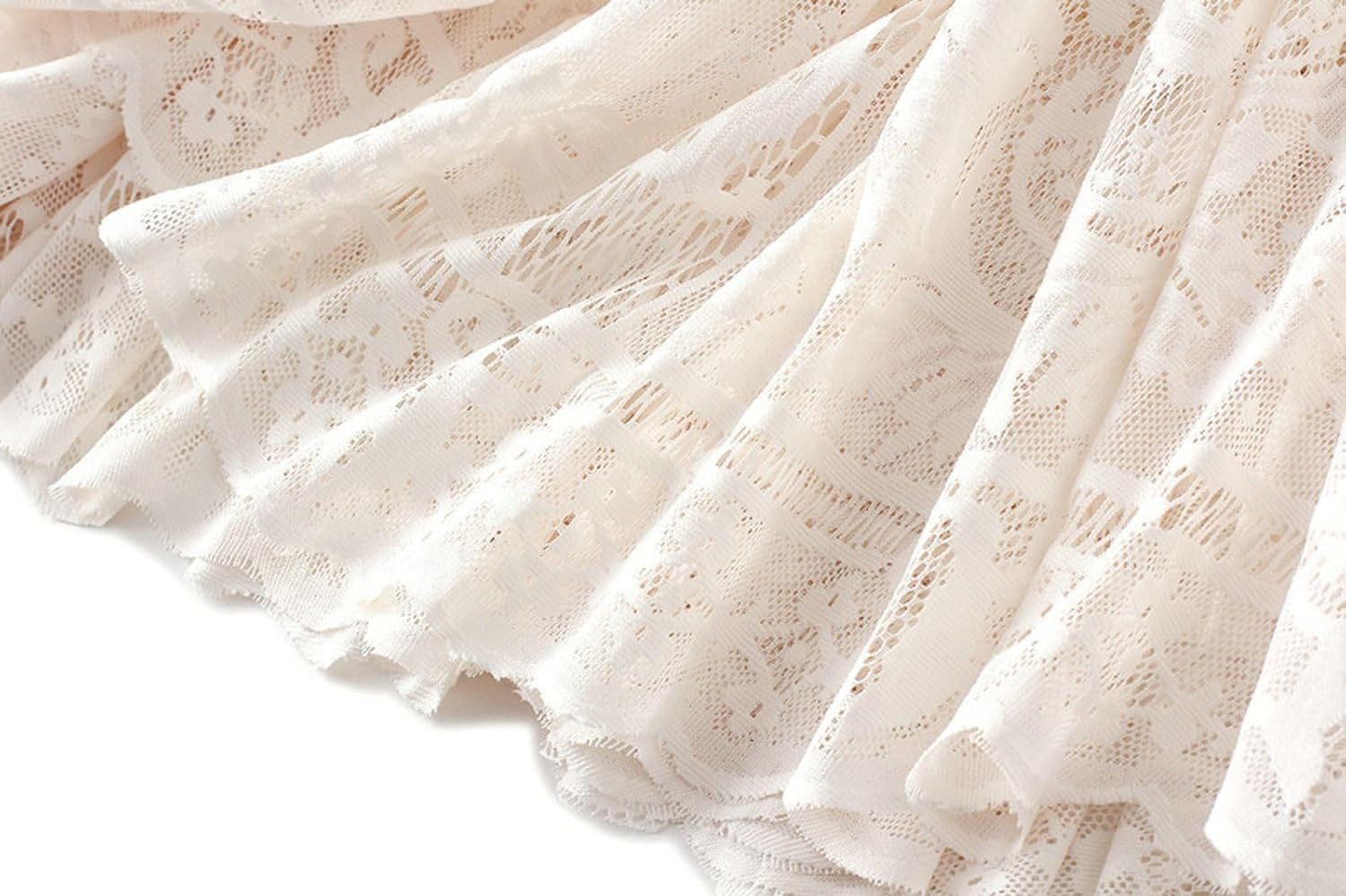 Womens Embroidered Lace Skirts Elastic High Waist A-line Skirt Layered Fairy Skirts 2025 Fashion Summer Midi Skirt - Image 5