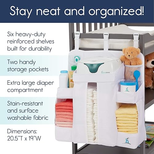 Miniatura 5 de Organizador para el cuarto del bebé y contenedor de pañales Hiccapop  organizador de almacenamiento para las cosas esenciales y para colgar pañales