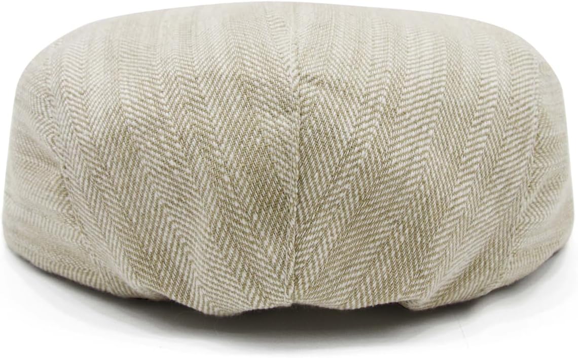 Newsboy Cap for Men Linen Flat Cap Herringbone Breathable Summer Hats for Men Ivy Gatsby Hat - Image 5