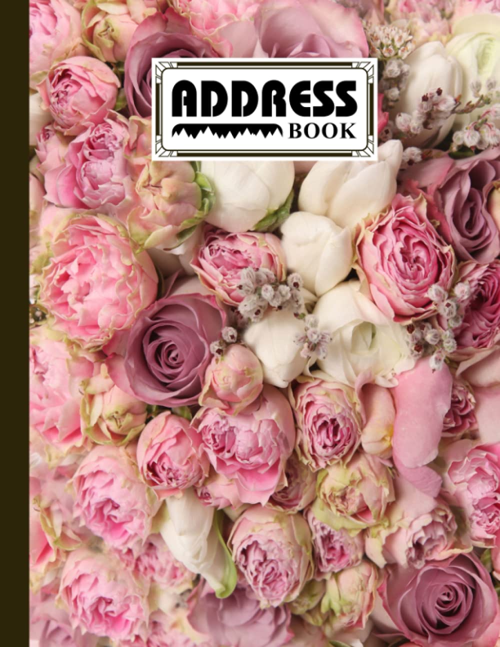 Address Book: Rose Bush Cover Address Book Large Print, Record Birthday, Phone Number, Address, Email & Extra Notes | Size 8.5" x 11" By Rudi Walther