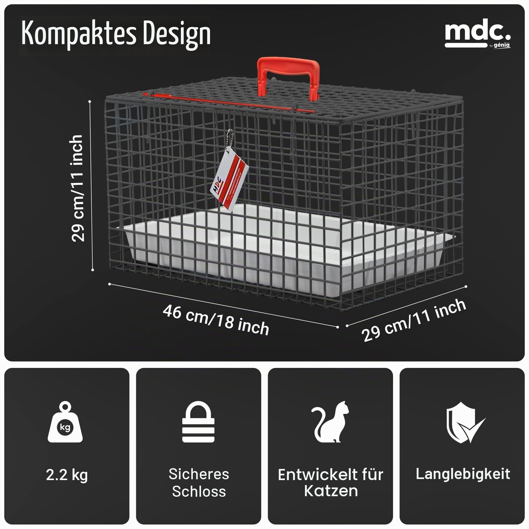 MDC Katzen-Transportkorb