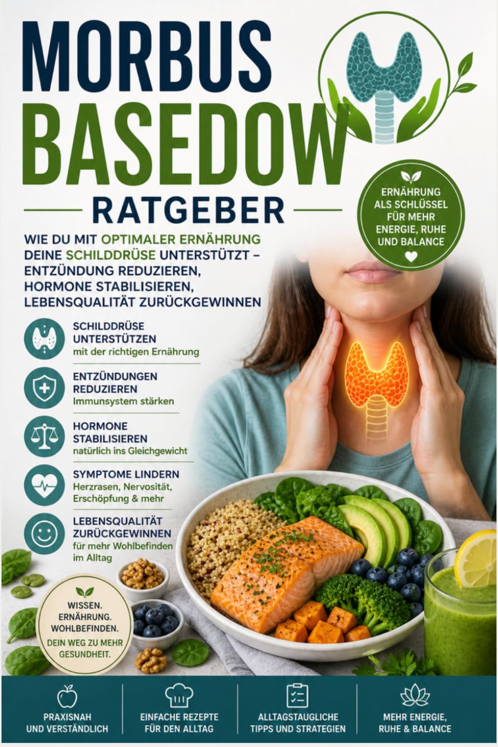 Morbus Basedow Ratgeber: Wie Du mit optimaler Ernährung Deine Schilddrüse unterstützt – Entzündung reduzieren, Hormone stabilisieren, Lebensqualität zurückgewinnen
