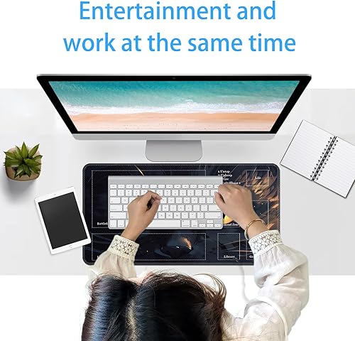 Miniatura 6 de BVCLKJPOI Tapete de juego de cartas cosido, Magic The Gathering Play Mat para MTG Playmat con zonas de superficie de goma lisa, Magic The Gathering