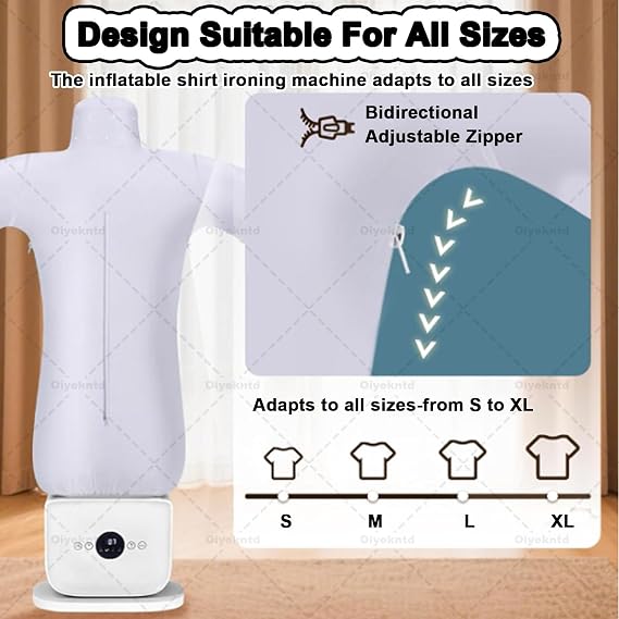 Automatic Ironing Machine, Automatic Ironing Machine for Home, Upgraded Touched Quickpress Iron Machine, 8 Minutes Quick Ironed Dry, Adjustable Gentle on All Fabrics for Shirts & Pants A