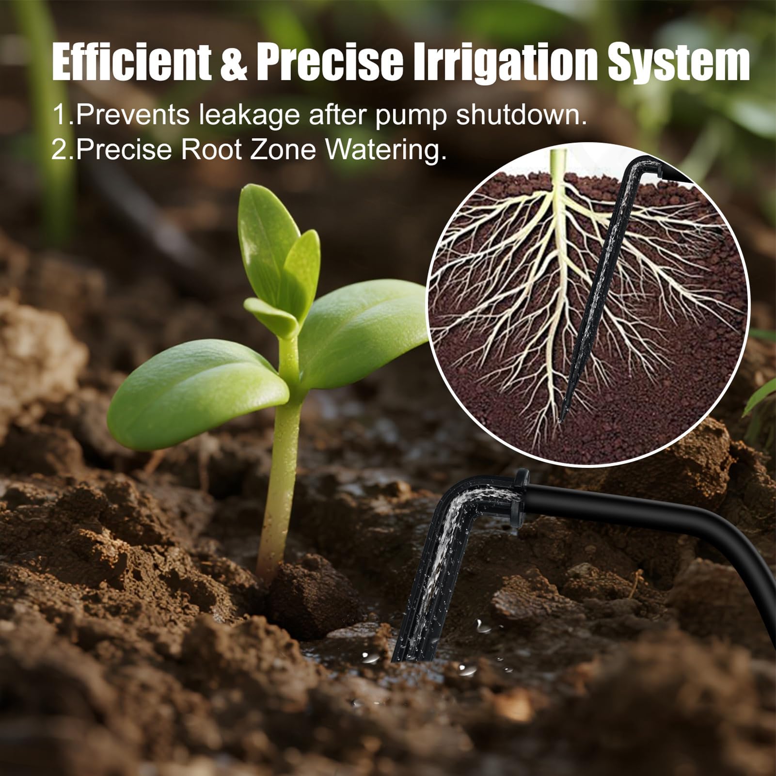 Kit di Irrigazione Solare Automatica a Goccia con Timer Intelligente per 10 Piante in Vaso