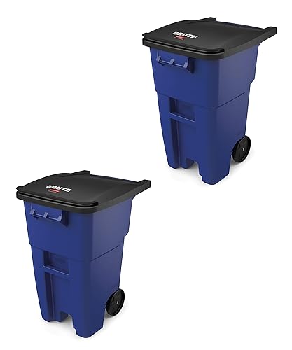 Miniatura 6 de Rubbermaid Commercial Products - Papelera con ruedas para reciclaje Fg9W2773Blue Brute Rollout