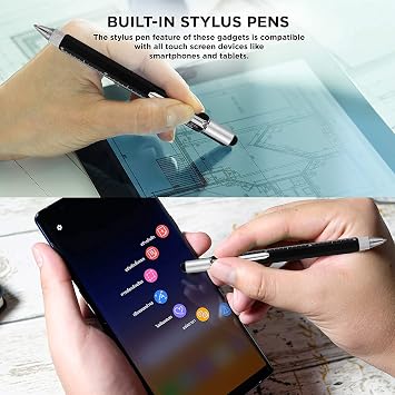 Multifunctional Pen - 6s in 1 - Multifunctional and Sturdy Aluminum DIY Pen Screwdriver, Stylus, Level Bubble, Ruler and Phillips Flat Head Tip, Great Gift for Men and Women