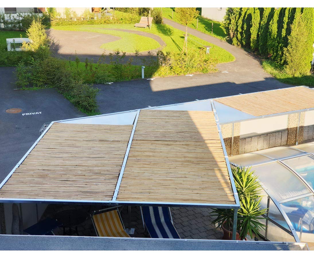 Bambusmatte Bali – 1,2 X 3 Meter, Extrem Stabiler Sichtschutz Aus Durchbohrten Tonkin-Bambusrohren, Perfekt Für Garten & Terrasse