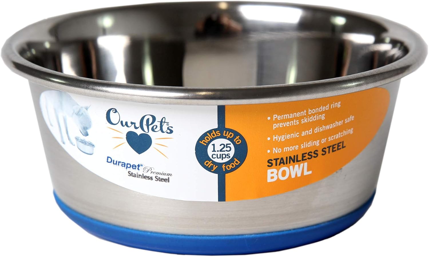 Pet Supplies OurPets DuraPet Stainless Steel Dog Bowls, Dog Food