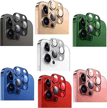 Microcase iPhone 14 Pro - iPhone 14 Pro Max Camera Glass Lens Protective Ring Set - AL3131 (Black)