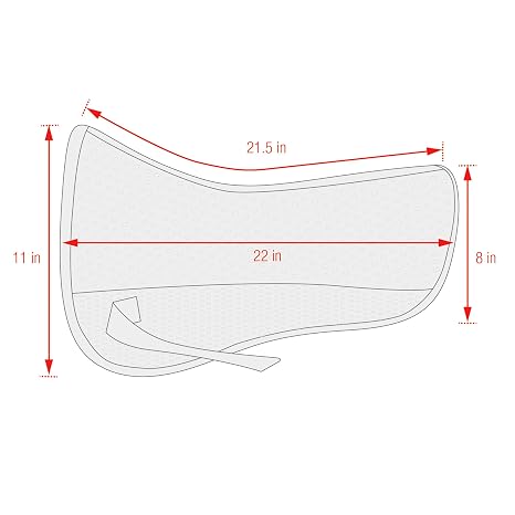 ECP Equine Comfort Products Grip Tech Non Slip Half Saddle Pad for Horses, Breathable, Shock Absorbing, Compression Foam with Cotton Lining, English Riding Pad for Jumping, Training & Eventing, Black