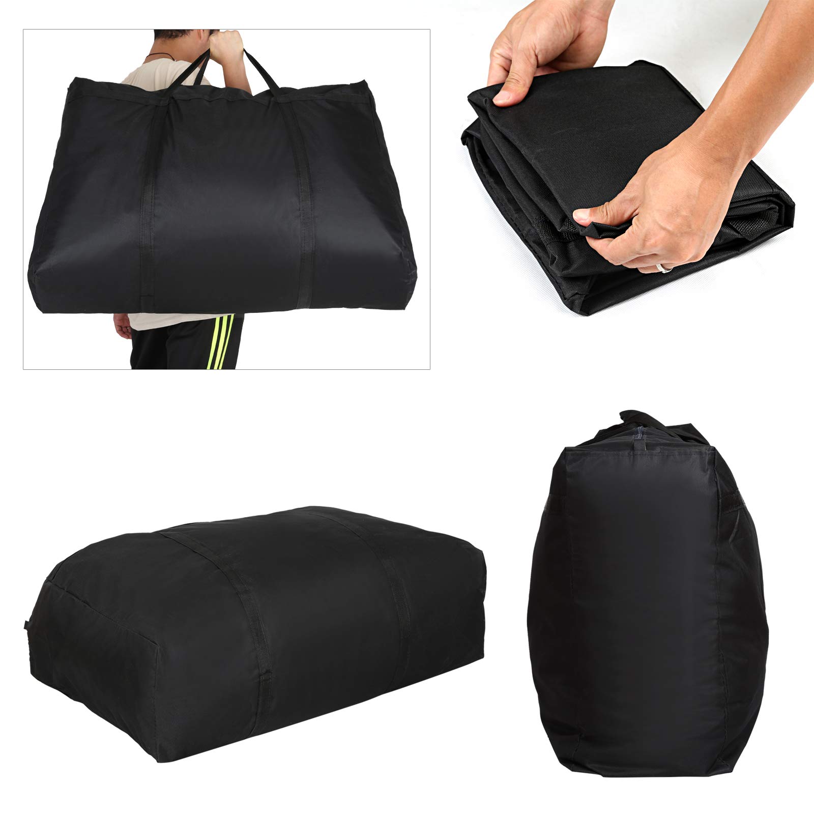 Torba do przechowywania kołder i poduszek 600D Oxford, torba do noszenia pościeli lub nakładek na materac, z zamkiem błyskawicznym i uchwytem (90L x 24W x 58H)