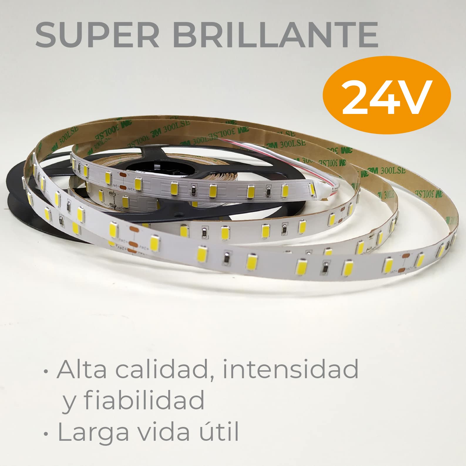 LED ATOMANT 5x Rollo 5m de Tira Luz LED 18W/metro a 24V Color Luz Neutra