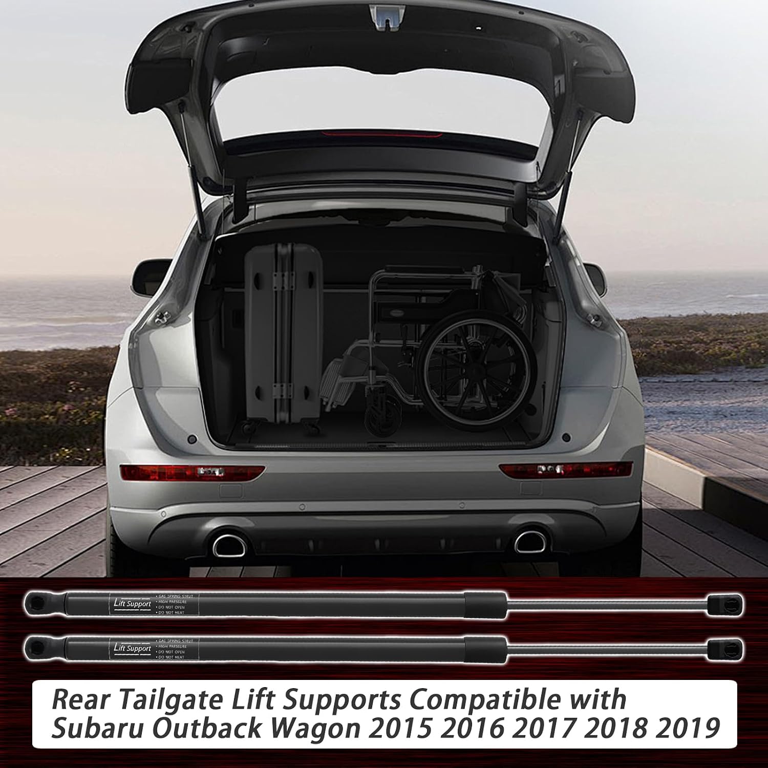 Hatch Lift Supports for Subaru Outback Wagon 2015 2016 2017 2018 2019 Rear Tailgate Trunk Shock Strut 63260AL02A (Pack of 2)