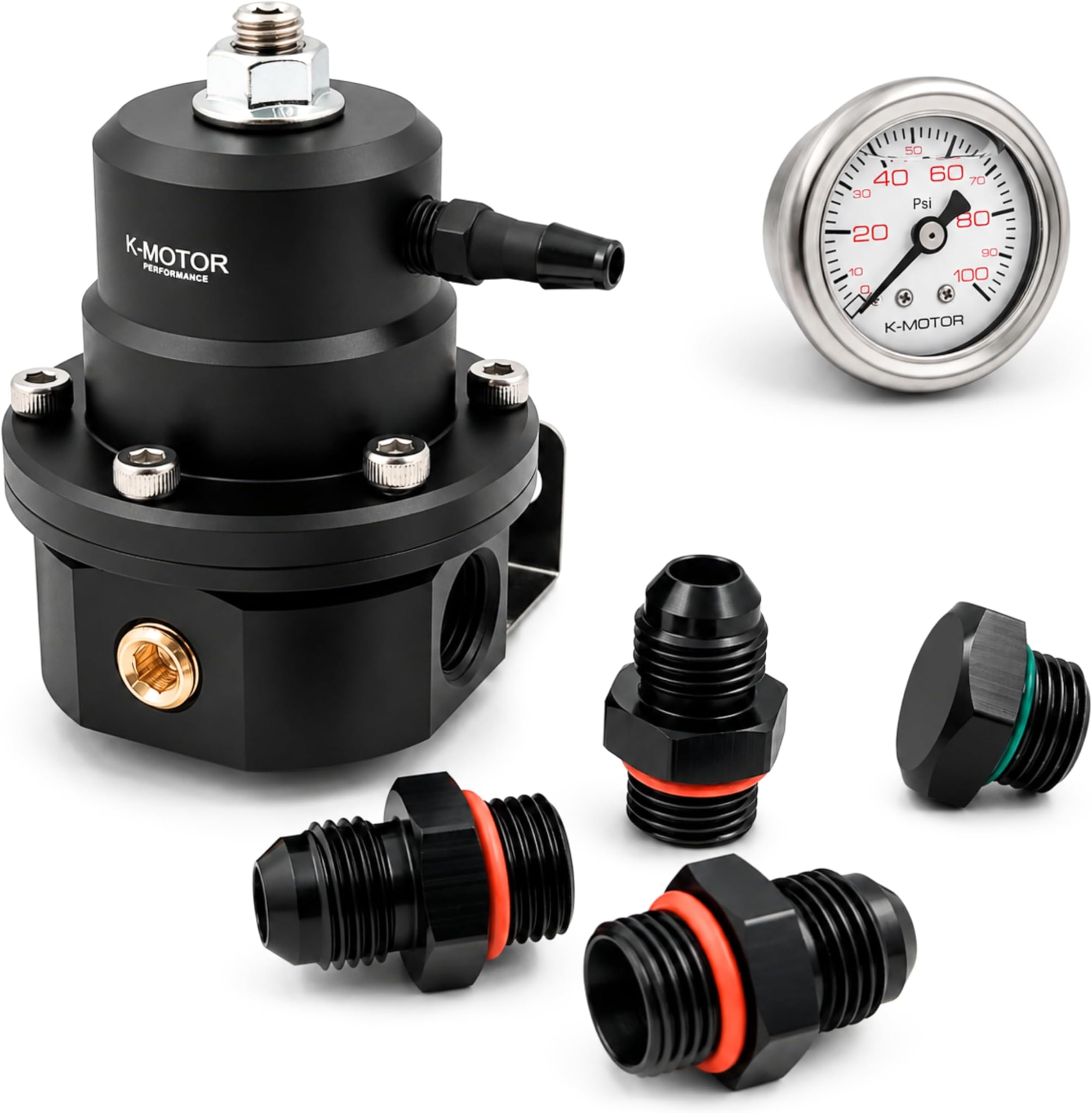 6AN Fuel Pressure Regulator Kit - Adjustable Universal with Return Port -