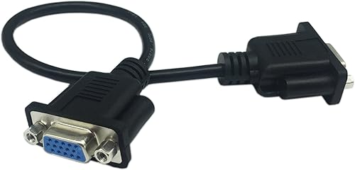 Miniatura 3 de CERRXIAN 1 pie VGA SVGA 15 Pin HD15 hembra a hembra cambiador de género adaptador de extensión Video Monitor Cable para PC portátil TV Porjector (ff)
