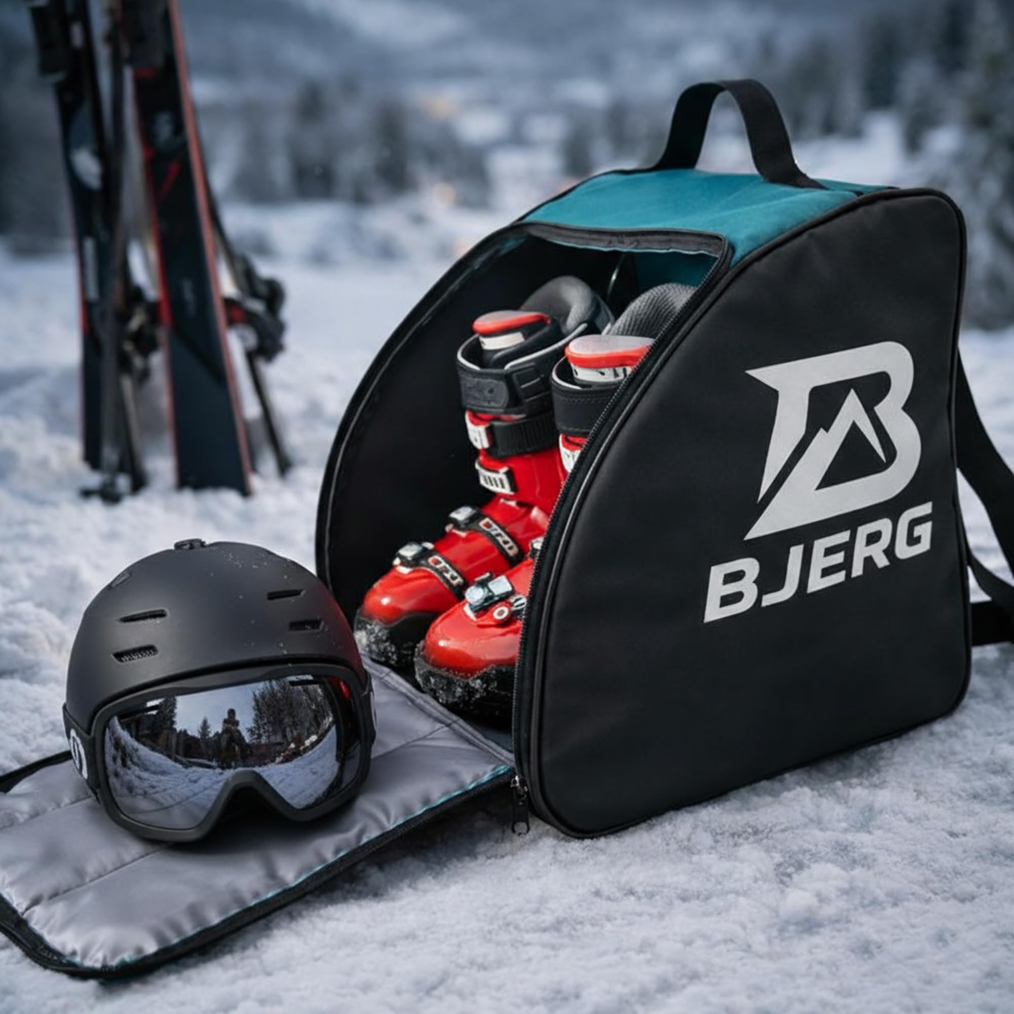 BJERG Sac de ski et sac à chaussures imperméable – Ensemble transport ski – Fabriqué en UE