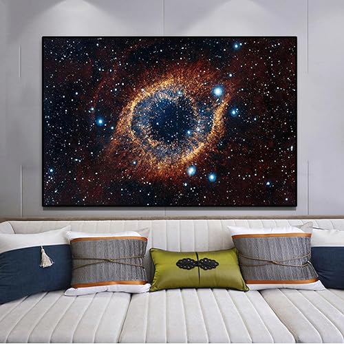 Miniatura 2 de Impresión en lienzo, espacio cósmico y cielo estrellado, imágenes en lienzo del planeta, cuadros de decoración en lienzo para pared de sala de estar