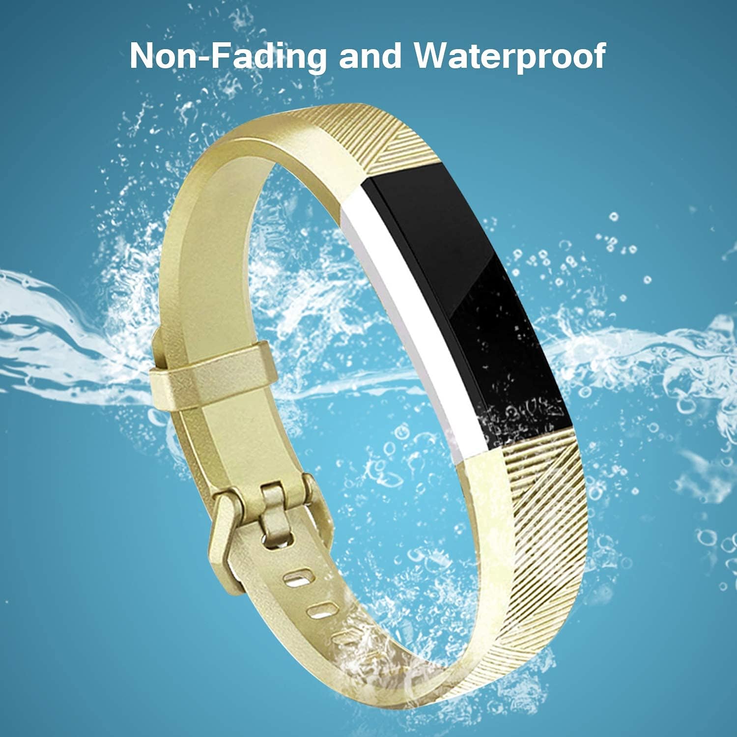 Bands Compatible with Fitbit Alta/Alta HR for Women and Men(4 Pack), Classic Soft Silicone Sport Strap Replacement Wristband for Fitbit Alta/Alta HR/Fitbit,Small Large