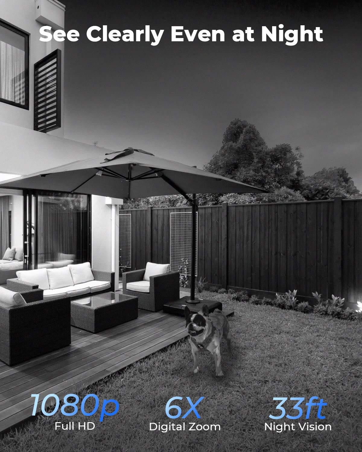 Reolink 1080P Überwachungskamera Aussen Akku Argus Eco mit Solarpanel, Kabellose Solar WLAN Kamera Outdoor mit PIR-Erkennung, 2,4GHz Wi-Fi, IR-Nachtsicht, 2-Wege-Audio, Wetterfest (Generalüberholt)