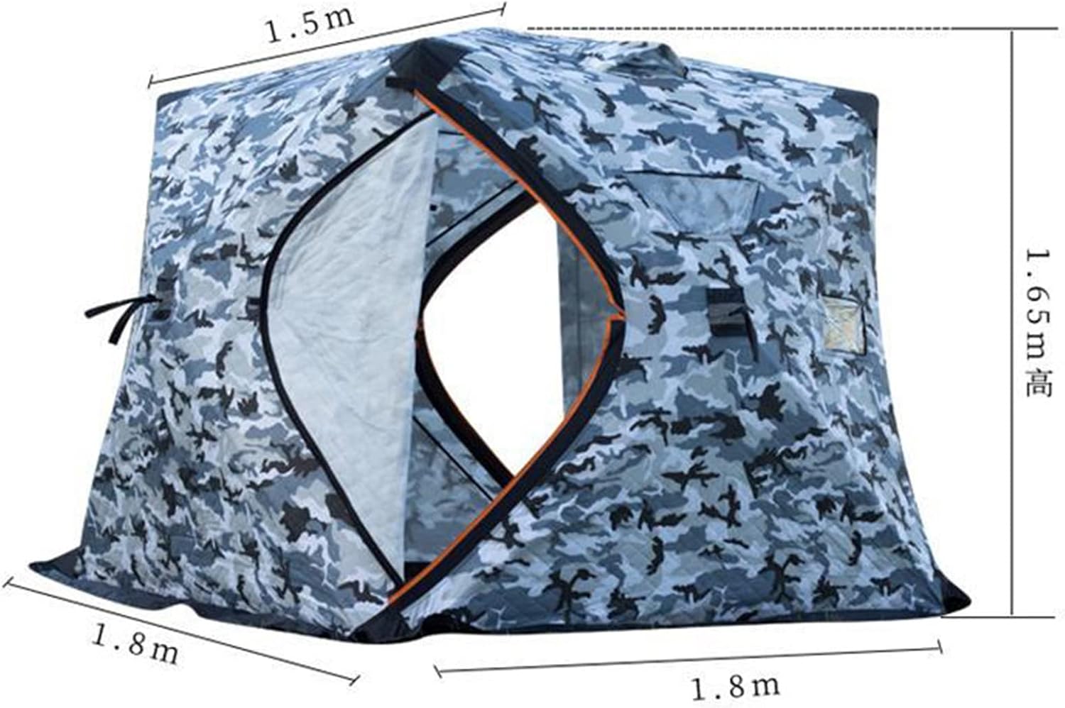 Ice Fishing Shelter Thicken Cotton Fishing Tent, Portable Ice Tent,Winter Ice Fishing Tent, Thickened Cotton Warm Outdoor Camping Tent, for 2-4 Person Ice Fishing Shelter
