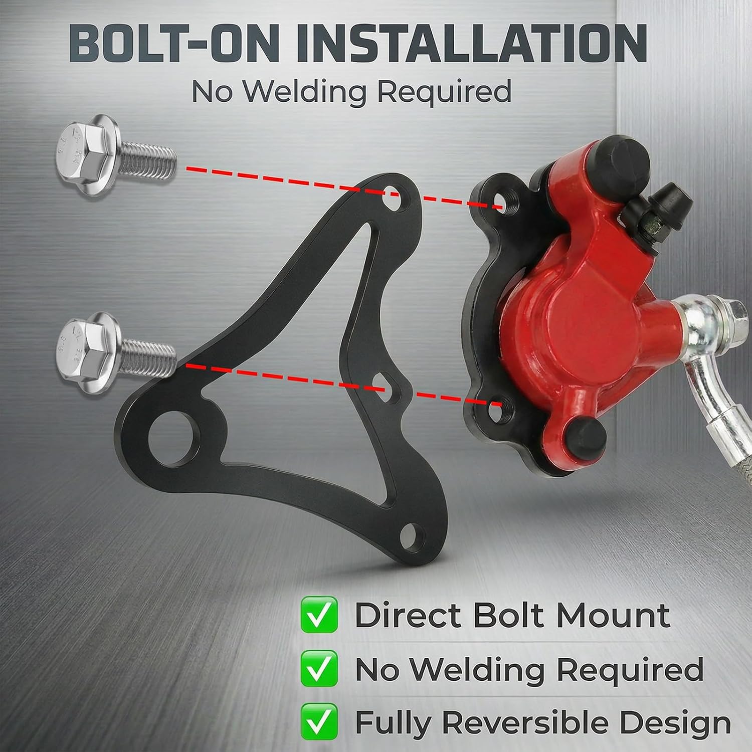 Mini Bike Hydraulic Brake Caliper Bracket kit for Coleman B100 FRP GMB100 Mega Moto MMB80 80cc,For Coleman RB100 RT100 Mini Bike