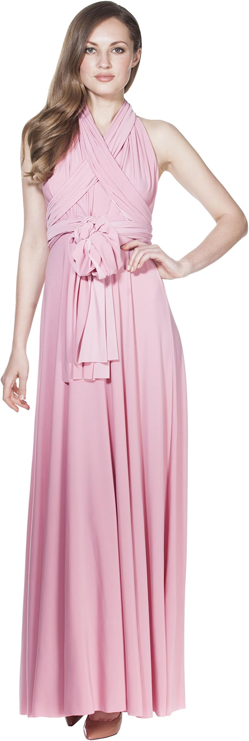 VON RONEN Women's Long Maxi Dress Convertible Wrap Cocktail Gown Dress Bridesmaid Dresses