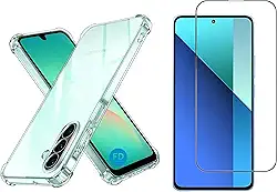 Kit Capa Capinha Anti-Impacto Premium Transparente + Película de Cerâmica 9D ou Privacidade 9D para Samsung Galaxy A26 - FD Acessórios (Capa + Película Cerâmica 9D)