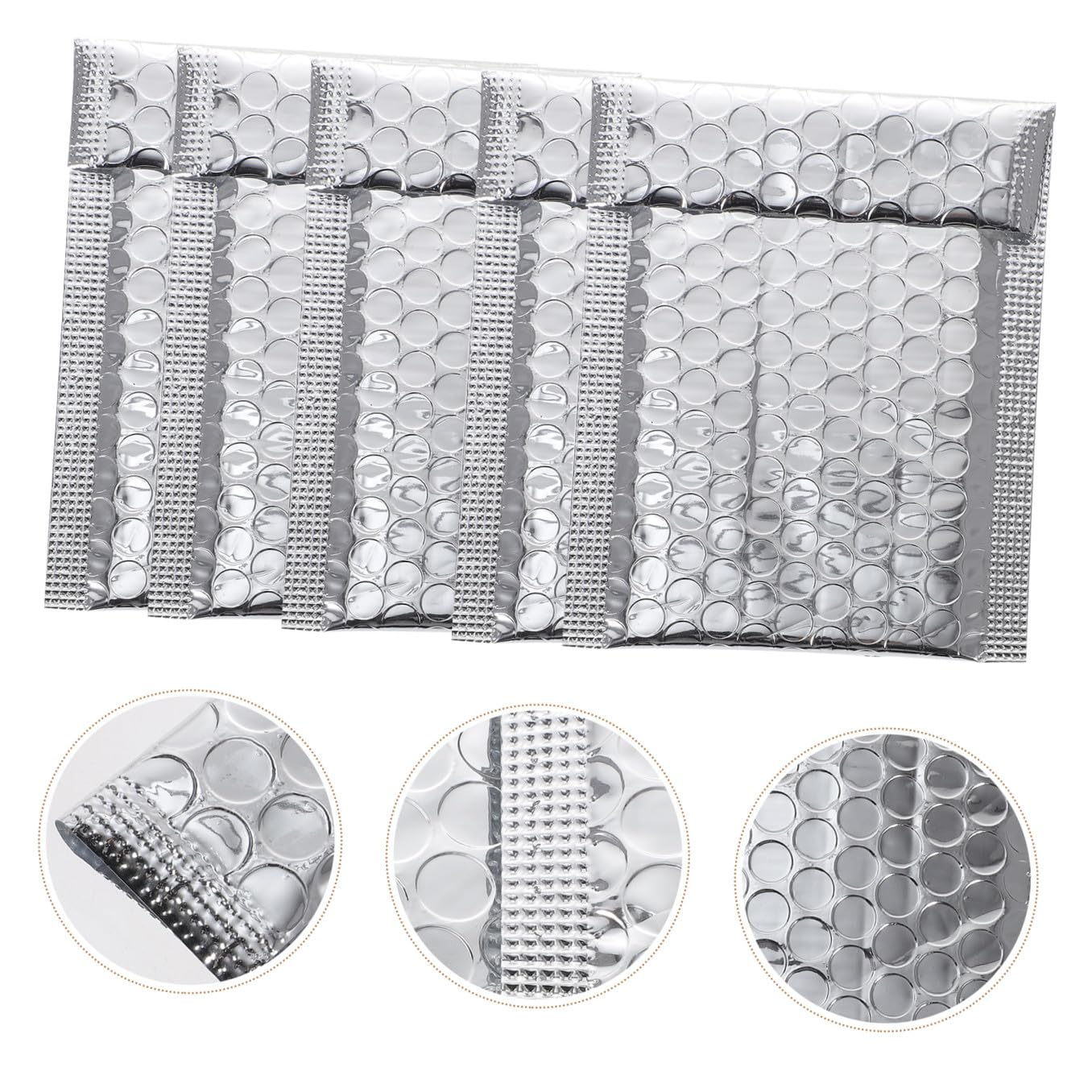 100 pezzi Buste Imbottite per Spedizioni con Bolle d Aria Autoadesive Resistenti e Protettive per Abbigliamento e Oggetti Fragili Formato Argento