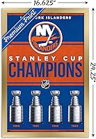 Vista 14 de Trends International NHL New York Islanders - Champions 23 Wall Poster, 34L x 22.4W, Mahogany Framed Version