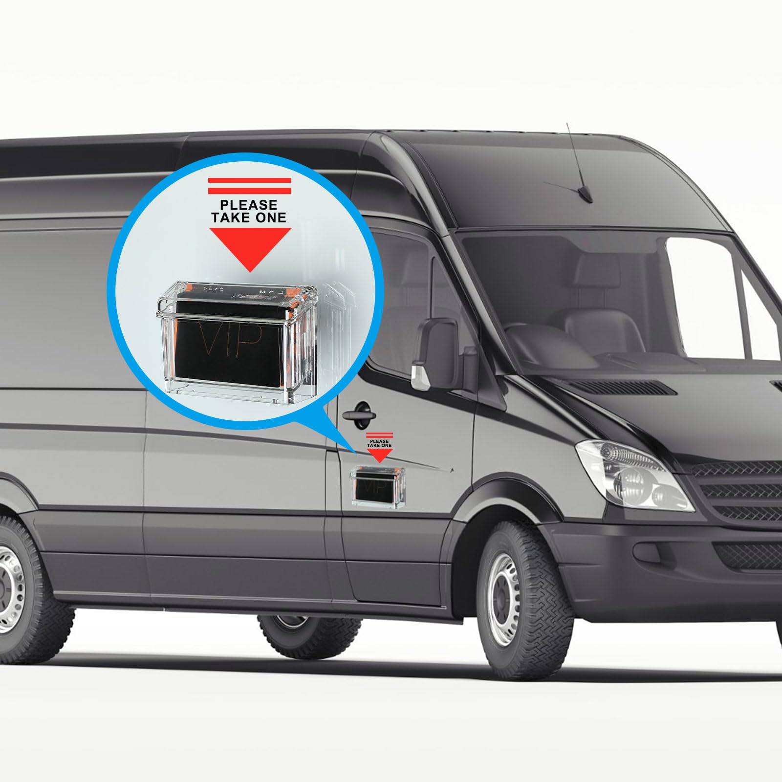 Tarjetero acrílico para tarjetas de visita al aire libre, soporte de pared, puerta transparente, soporte para tarjetas de visita para coche con calcomanía Take One para oficina, tienda, camión, pared,