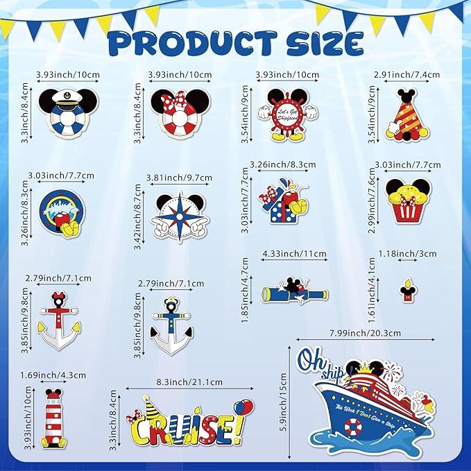 15 Imanes Magnéticos para Decoración de Puertas de Crucero - Impermeables miniatura 3