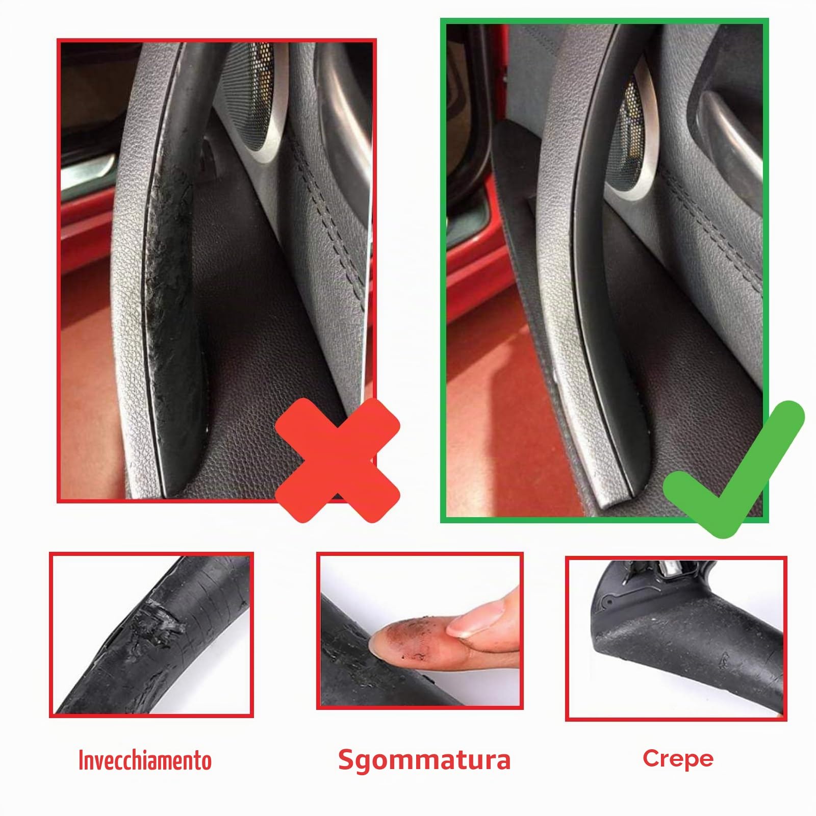 Twowinds Maniglia Porta 51417230850 Compatibile con BMW E90 - Destra Nero