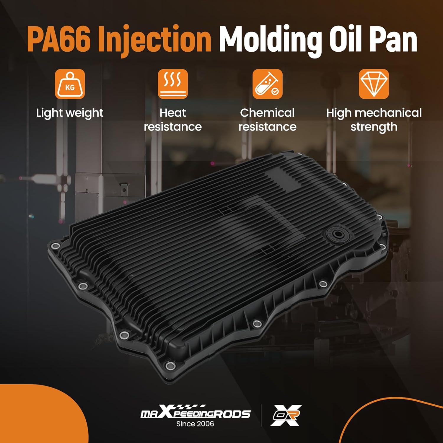 maXpeedingrods Transmission Oil Pan for BMW328i 330i 320i 335i 340i 528i 535i 550i 530i 540i X5 X3 X6 X1, for Ram 1500, for Dodge Charger Challenger, 8-Speed Automatic Transmission 24118612901