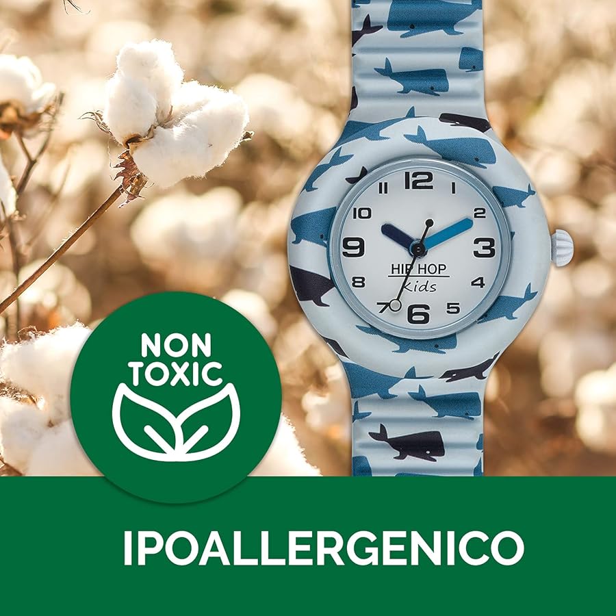 Orologio Bambino Dinosaur Hip Hop - Cinturino Silicone, Resistente Acqua