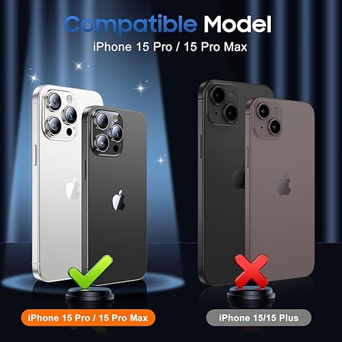 Miniatura 167 de UniqueMe [Paquete de 3 protectores de lente de cámara compatibles con iPhone 14 Pro Max/iPhone 14 Pro, vidrio templado, [compatible con fundas]