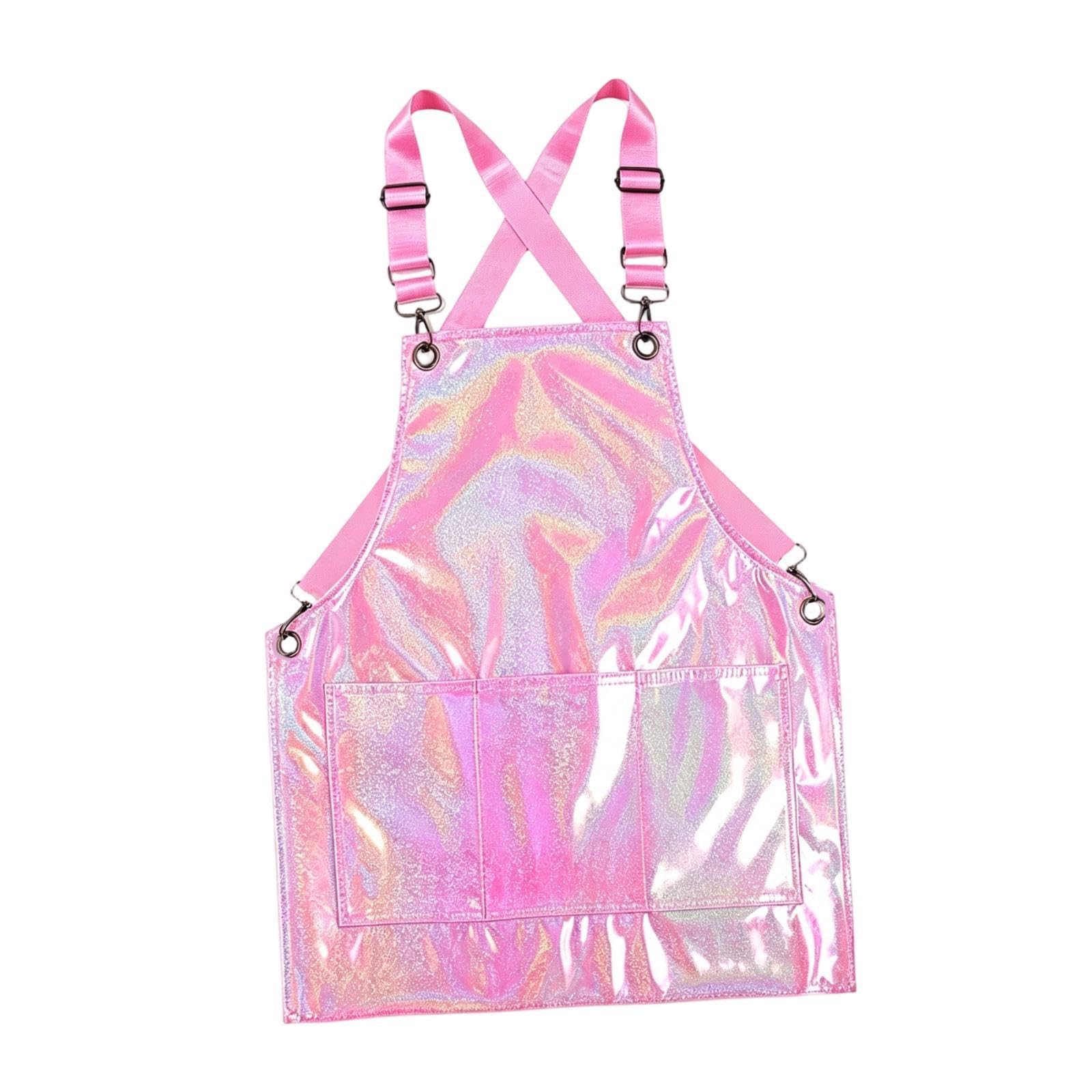 predolo Delantal de Chef Delantal de Cocina Delantal de Parrilla Babero para Asar con Bolsillos Delantal de Servicio Delantal de Jardinería Material PU Que