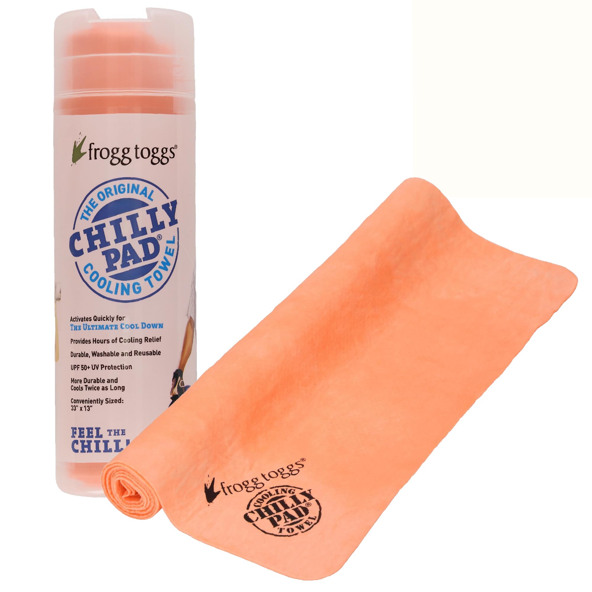 FROGG TOGGS Chilly Pad, Instant Cooling Towel, long lasting, reusable, Sports and Outdoors Neck Towel 33x13