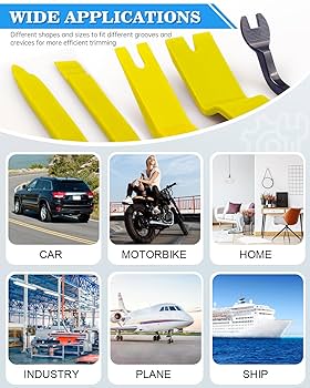 GOOACC 5PCS Auto Trim Removal Tool Kit No-Scratch Pry Tool Kit For Car Door Clip Panel & Audio Dashboard Dismantle -5PCS