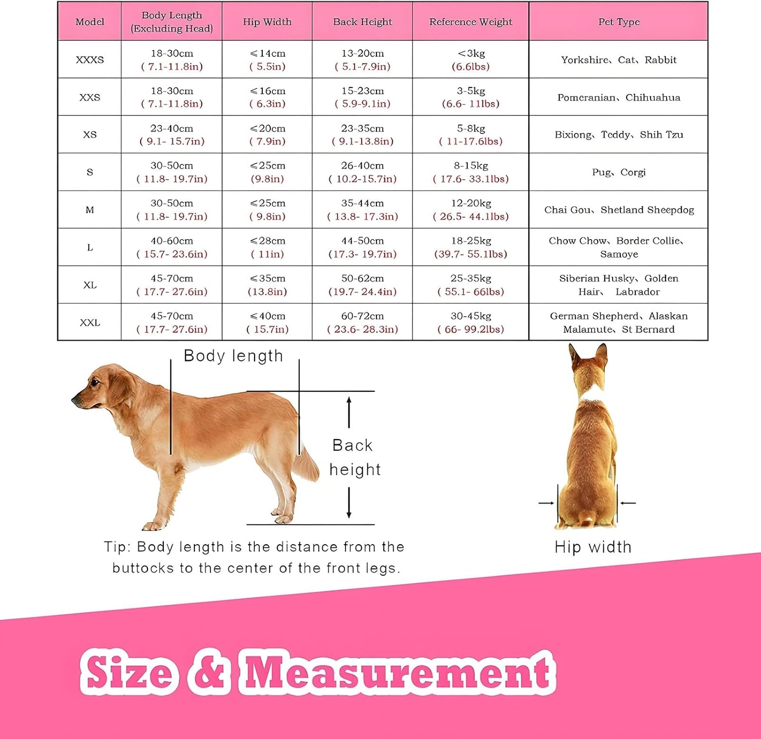 Lightweight Dog Wheelchair for Back Legs - 2-Wheel Mobility Aid for Small & Large Pets, Supports Disabled Pets, Does Not Affect Urination or Defecation