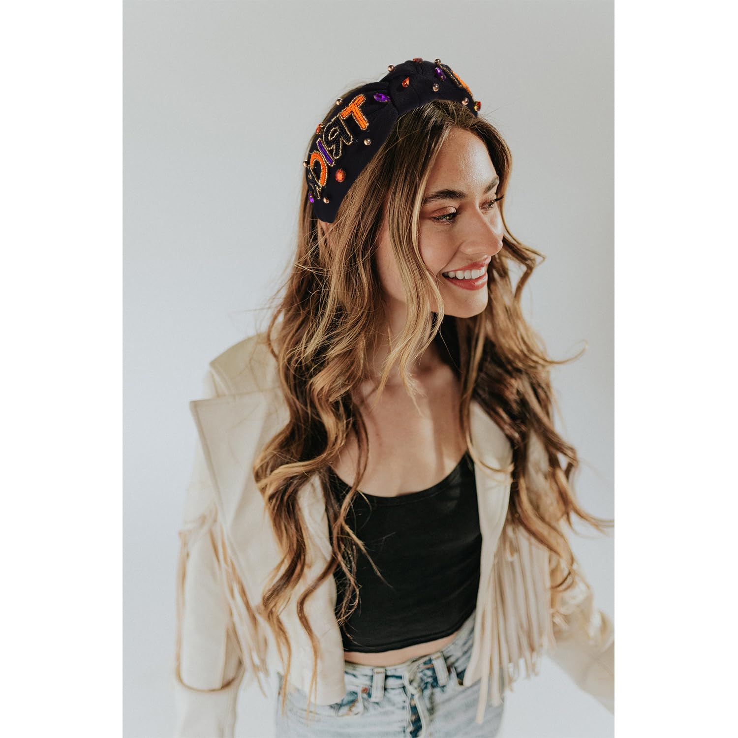 Amazon.com : CEALXHENY Halloween Headband for Women, Beaded  display picture 3