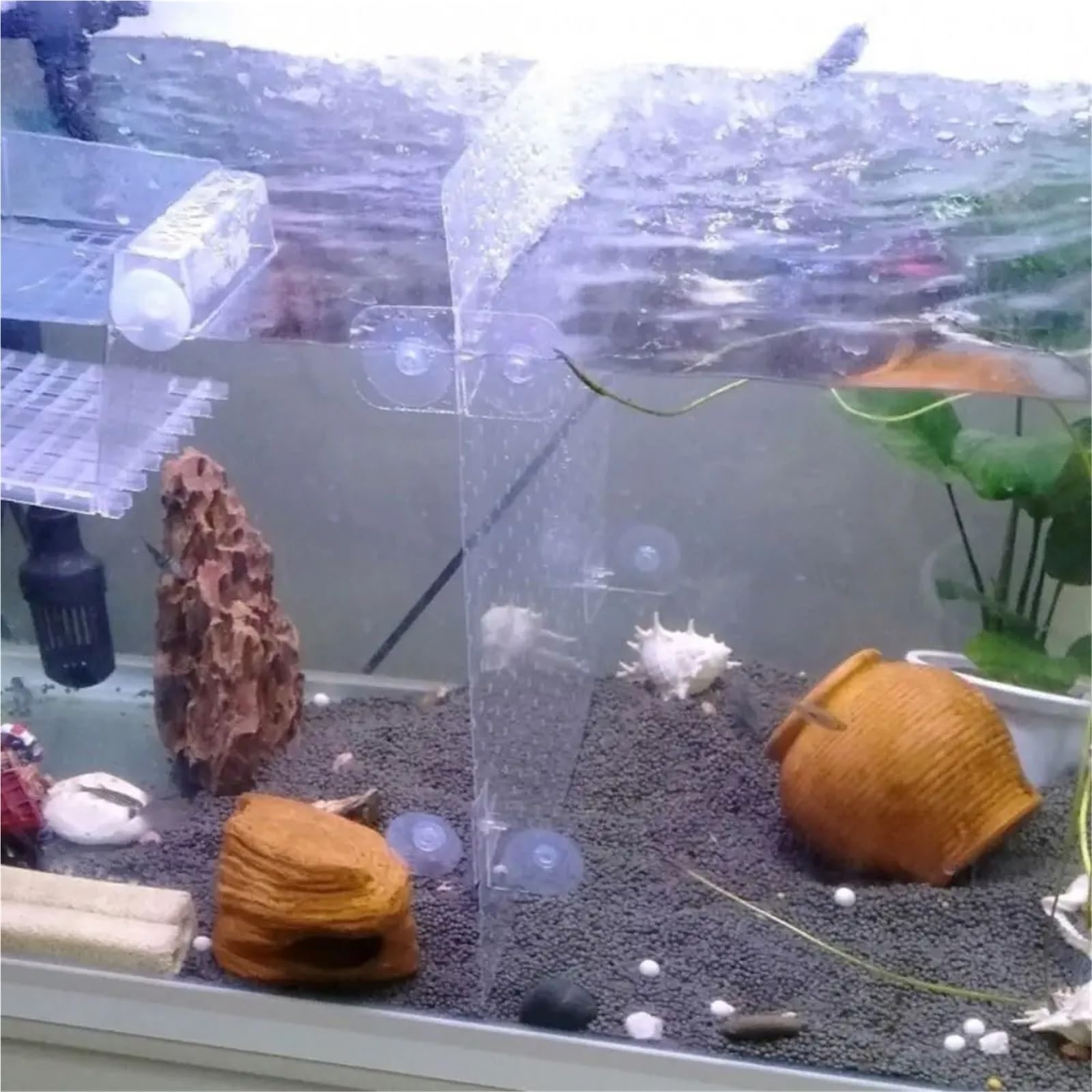 Separador de Acuario Placa de Aislamiento for pecera, Flexible y cortable, Divisor for cría de Peces(30x30cm)