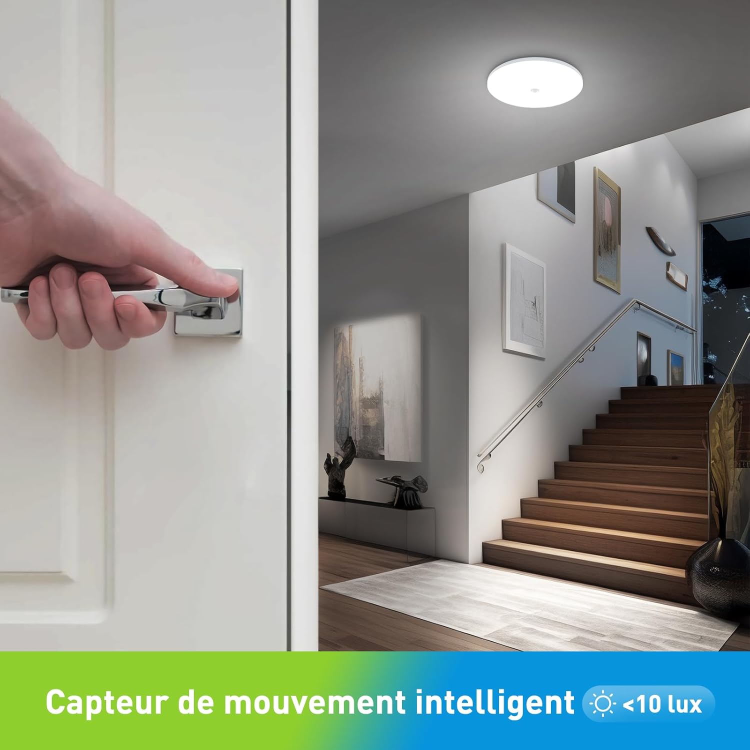 LED Ceiling Light with Motion & Twilight Sensor – Smart & Energy-Saving