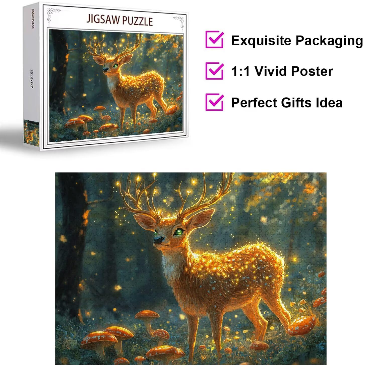 Puzzle dla dorosłych 4000, jeleń, 141 x 87 cm, n-413