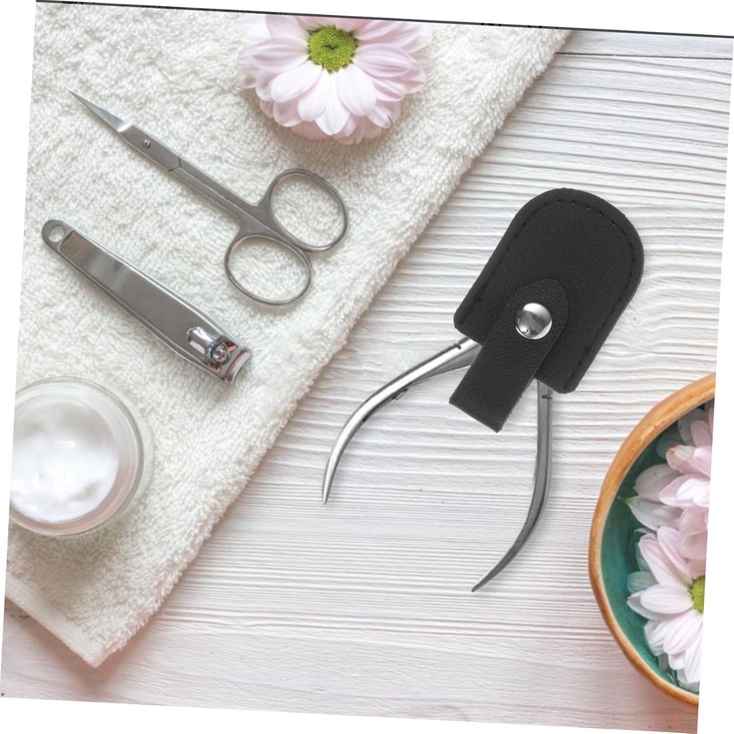 4pcs Pedicure Tool Cover Nail Scissor Case Cuticle Nipper Nail Salon Supply Protective Cover