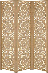 Biombo Divisoria Inteiro Divisor Separador de Ambiente Madeira MDF (3, Mandala)