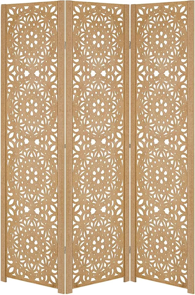 Biombo Divisoria Inteiro Divisor Separador de Ambiente Madeira MDF (3, Mandala)
