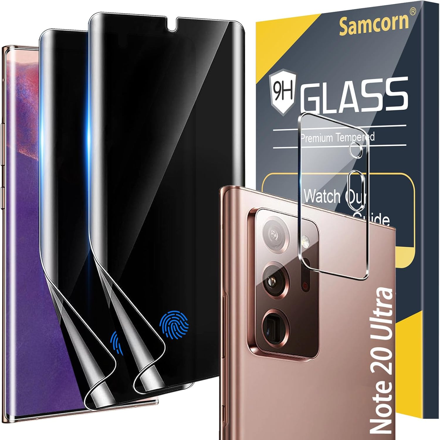 [2+1 Pack] Galaxy Note 20 Ultra Privacy Screen Protector